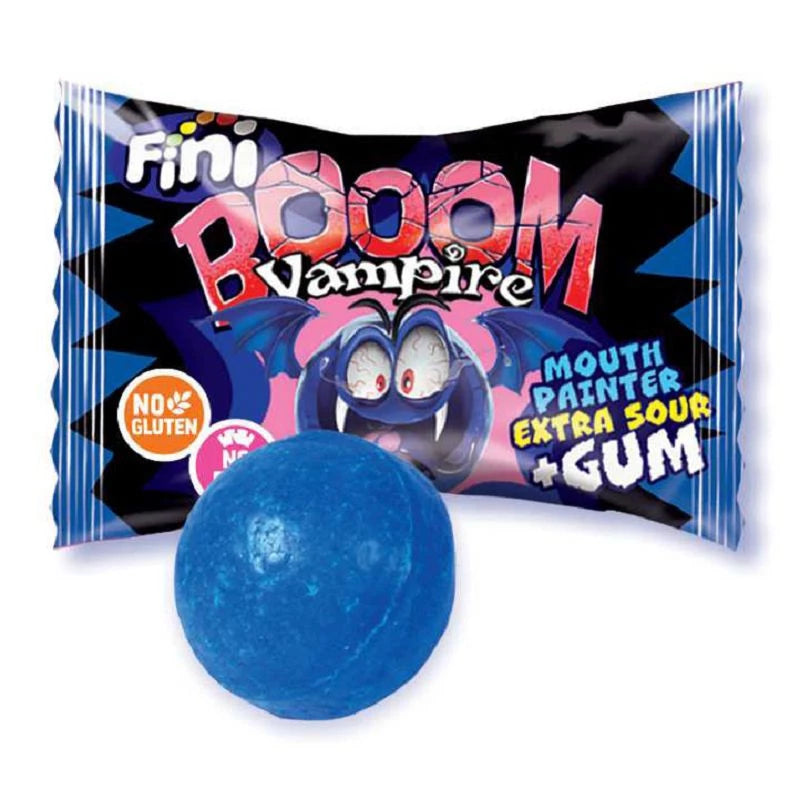 Fini Booom Vampire Bubble Gum Tongue-Coloring 80g (pack 12)  - Veggie -B7