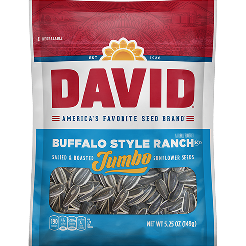 David Jumbo Buffalo Style Ranch Sunflower Seeds 149 g (12 Pack) - H13