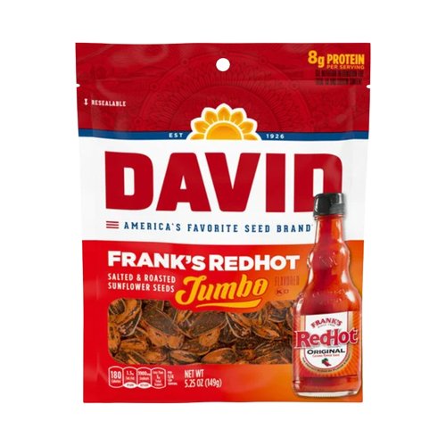David Jumbo  Franks Red Hot Sunflower Seeds 149 g (12 Pack) - Z23
