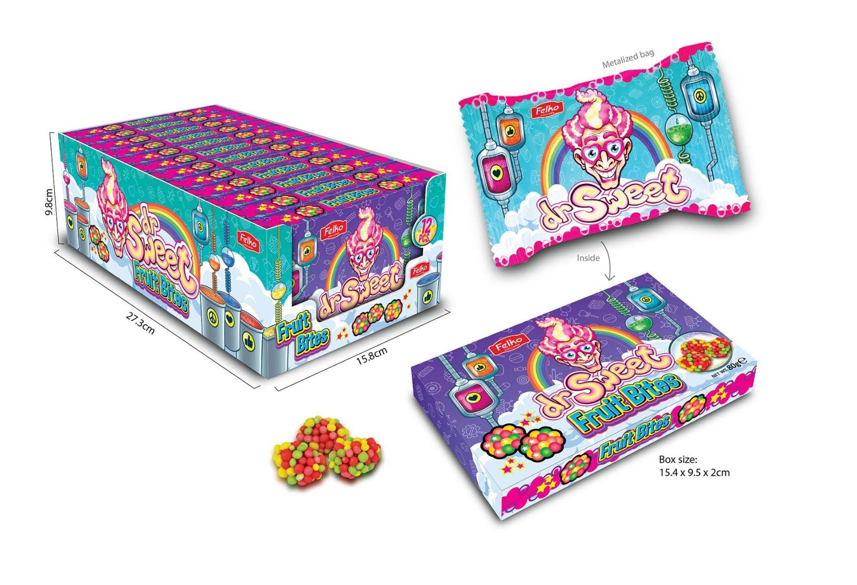 Dr. Sweet Fruit Bites 80g (12 pack) - D92