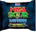 BARNETTS Mega Sour Raspberry 104g (12 Pack) - R36