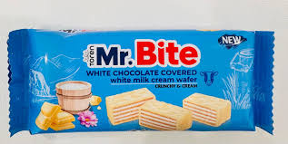MR BITE White Milk Cream Wafer 38g (24 pack) K2
