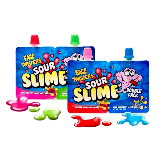 Face Twisters Novelty  Sour Slime 40g (18 pack) - D64
