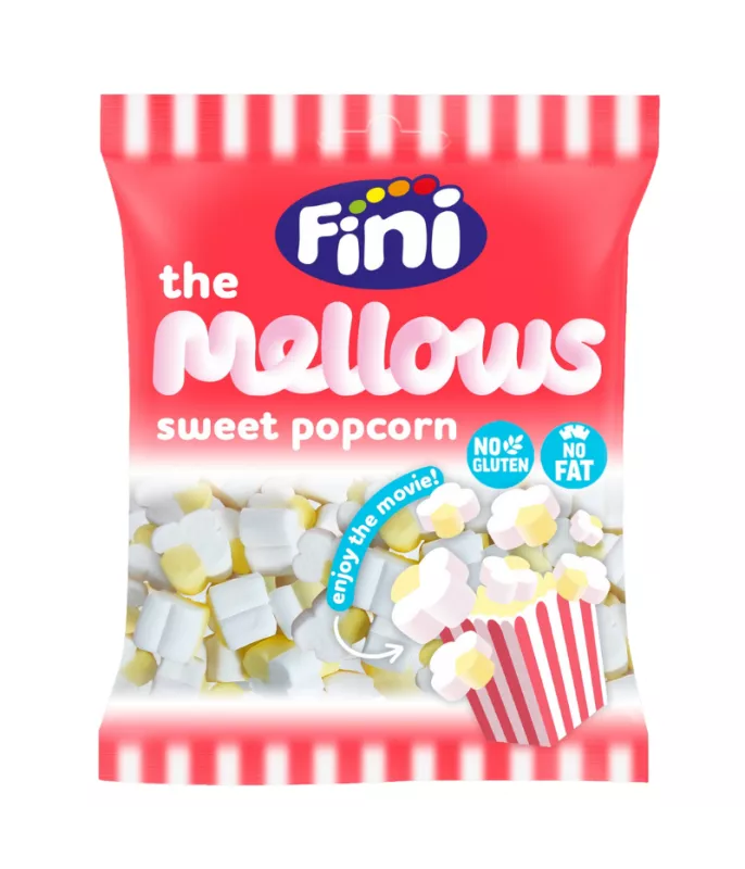 Fini The Mellows Sweet Popcorn Marshmallows 80g (12 pack) - C11    11/2026