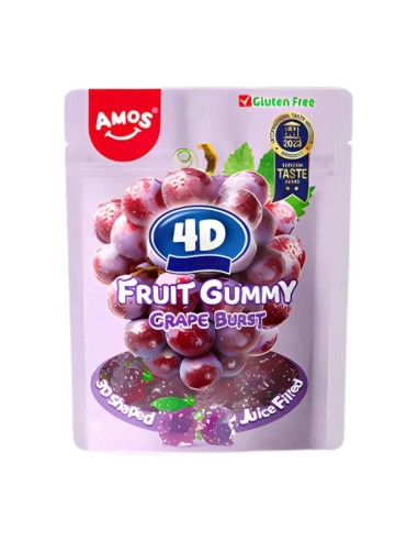 AMOS Fruit Gummy Juicy Burst Grape 65g (24 pack) -