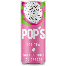 POP'S ICED TEA – Dragon Fruit Slim – 330ml (24 pack) - A1