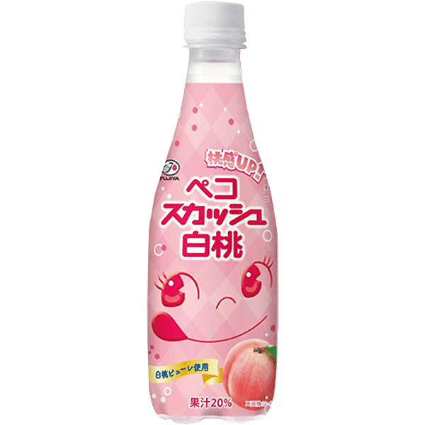 Fujiya White Peach Flavor Soft Drink 410ml (12 pack) - B020
