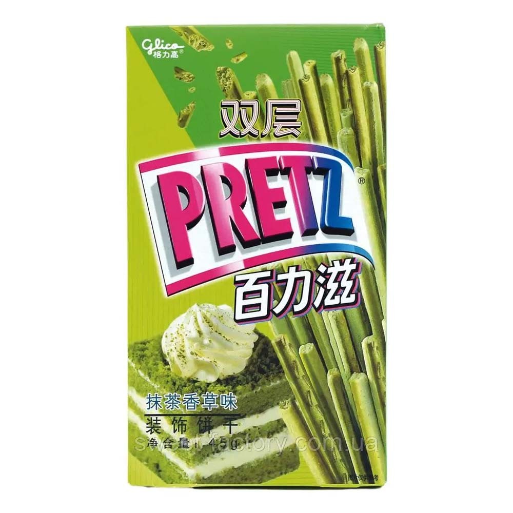 Glico Pretz DOUBLE Matcha Vanilla flavor 45g (36 pack)-W28