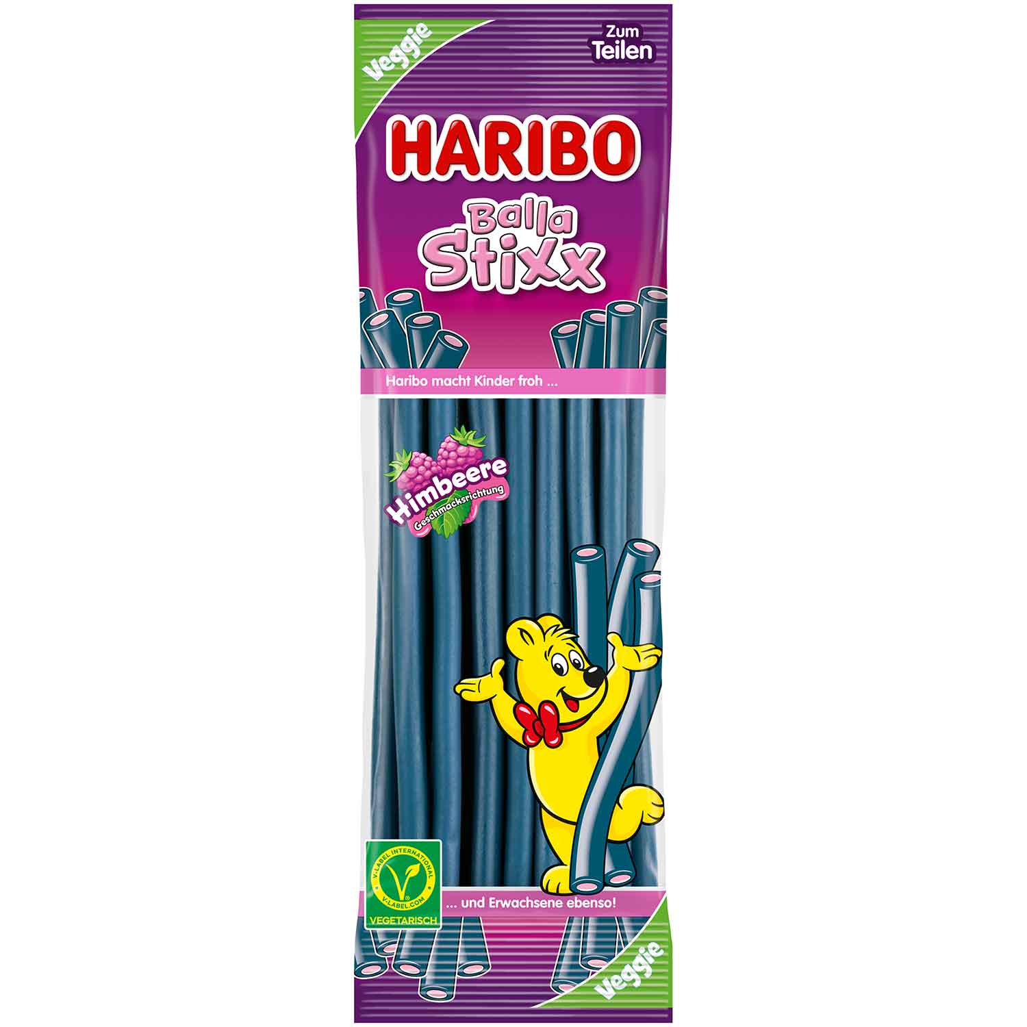 HARIBO Balla Stixx Raspberry & Blackberry Veggie 200g (15 pack) R-64