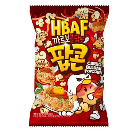 HBAF Carbonara Buldak Popcorn 80g (12 pack)