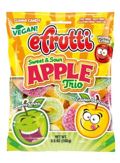 EFRUTTI Sweet & Sour Apple Trio 100g (12 Pack) - Z47
