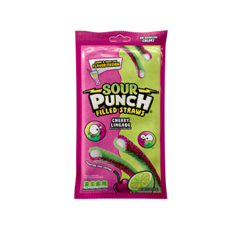 SOUR PUNCH Filled Straws Cherry Lime 142 g (12 Pack) -Z28