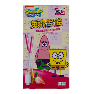 SpongeBob SquarePants Finger Sticks Strawberry and Milk Flavor 48g (36 pack)  -