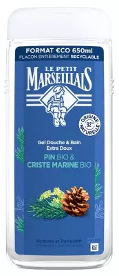 Le Petit Marseillais Gel Douche & Bain Extra Doux Pin Bio & Criste Marine Bio 650ml (12 Pack)