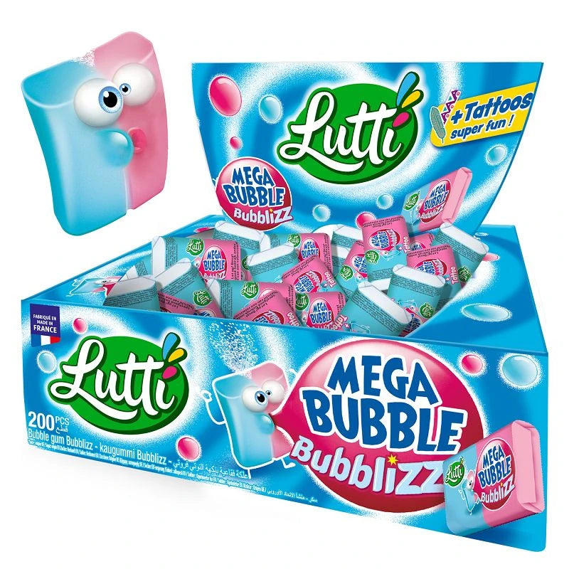LUTTI Méga Bubble Bubblizz (200 pack) - Veggie - R56