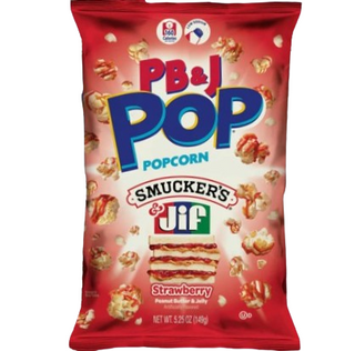 Candy Pop Peanut Butter Strawberry Popcorn 149g (12 pack) - F25