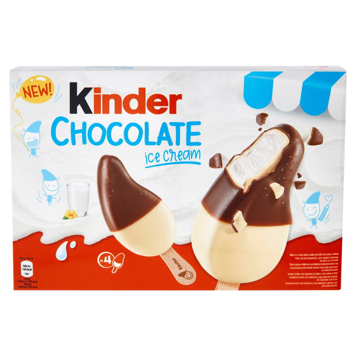 FROZEN - KINDER Ice Cream Shockolade 152g (9 pack)