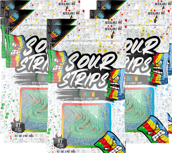 Sour Strips Rainbow 96g (12 Pack) - H91