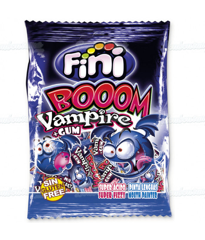 Fini Booom Vampire Bubble Gum Tongue-Coloring 80g (pack 12)  - Veggie -B7