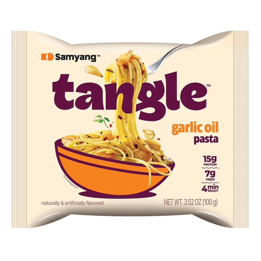 SAMYANG Tangle – Garlic Oil Pasta – 105g (20 pack) I4 - I2