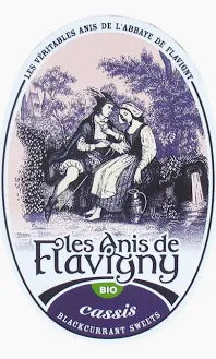 LES ANIS DE FLAVIGNY Boite Ovale Cassis Biologique 50g (12 Pack)