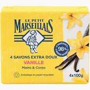 LE PETIT MARSEILLAIS Savon Vanille 4X100 g (12 Pack) - H34