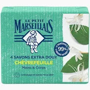 LE PETIT MARSEILLAIS Savon ChevreFeuille 4X100 g (12 Pack) - H46
