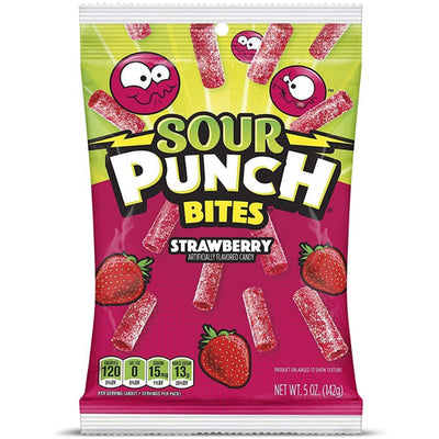 SOUR PUNCH Bites Strawberry 142 g (12 Pack) -