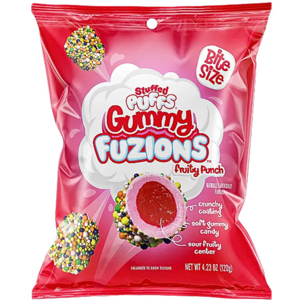 STUFFED PUFFS Gummy Fuzions Fruity Punch 120g (8 pack) -Z5
