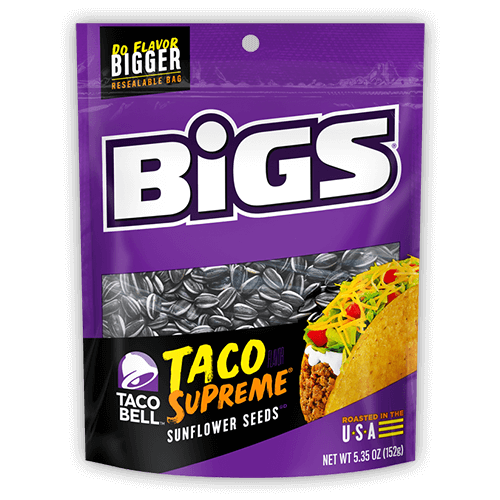 BIGS Taco Bell Taco Supreme Sunflower Seeds 152 g (12 Pack) - H72,H73