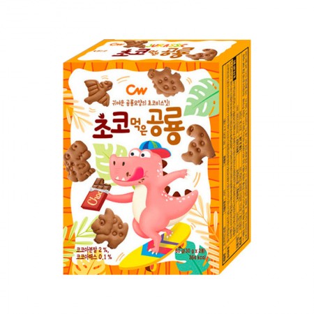Dinosaur Cookie chocolate flavor 60g (10 Pack)