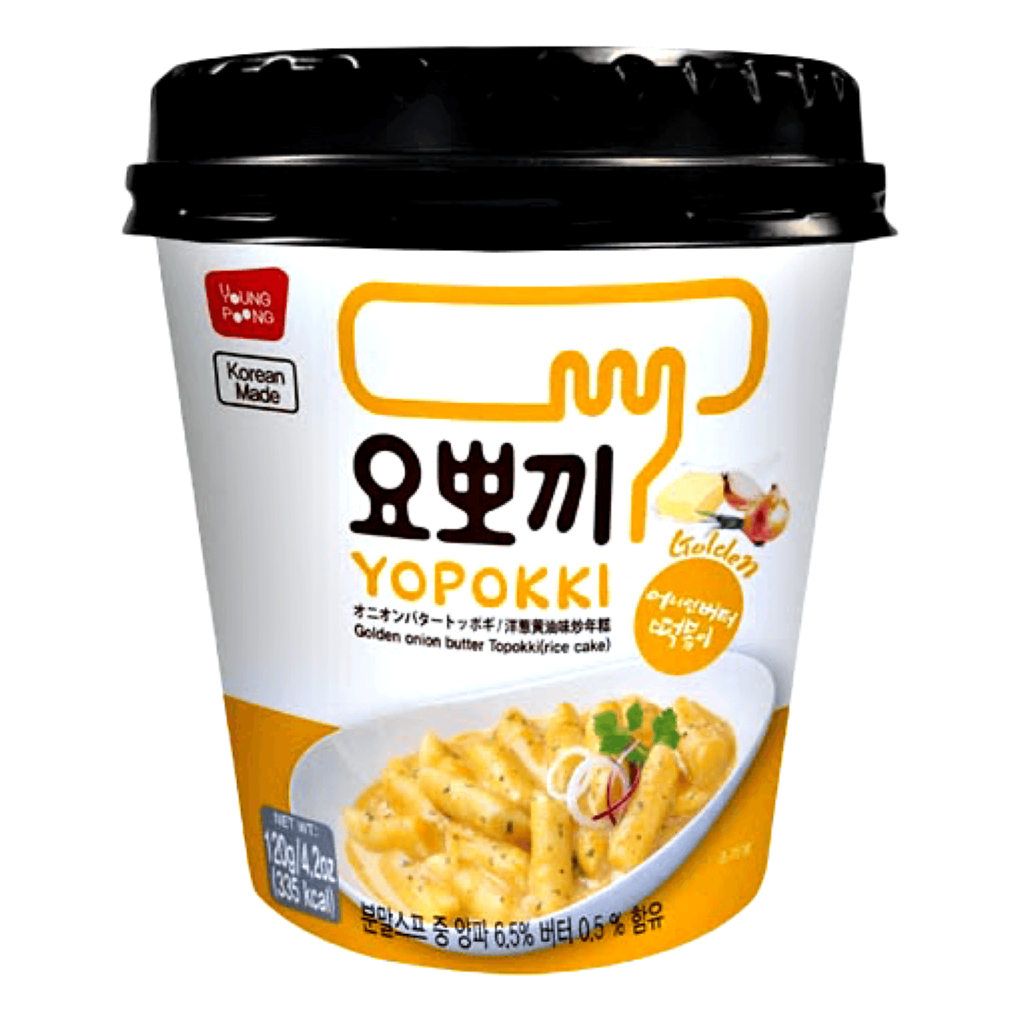 YOPOKKI Golden Onion Butter Topokki Cup 120g (30 Pack) -N11