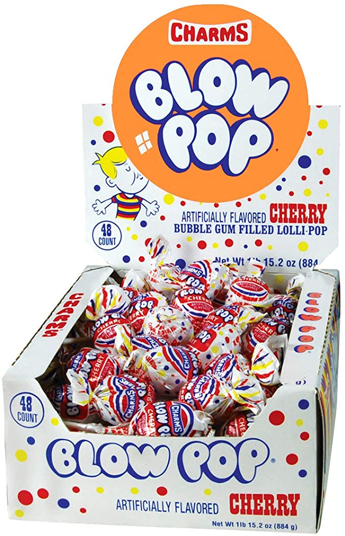 CHARMS Blow Pop Cherry 18 g (48 Pack) -