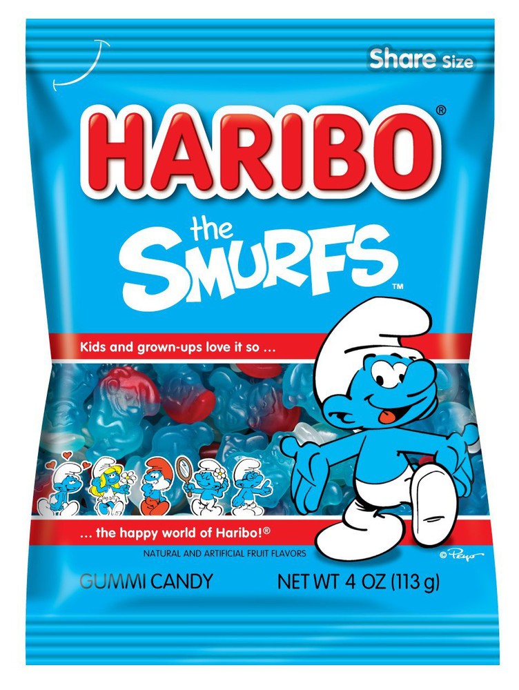 Haribo The Smurfs Peg Bag 113 g (12 Pack) -
