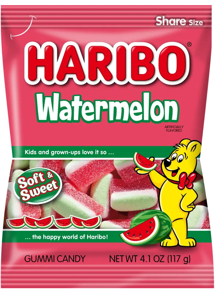 Haribo Soft & Sweet Watermelon Peg Bag  117 g (12 Pack) -