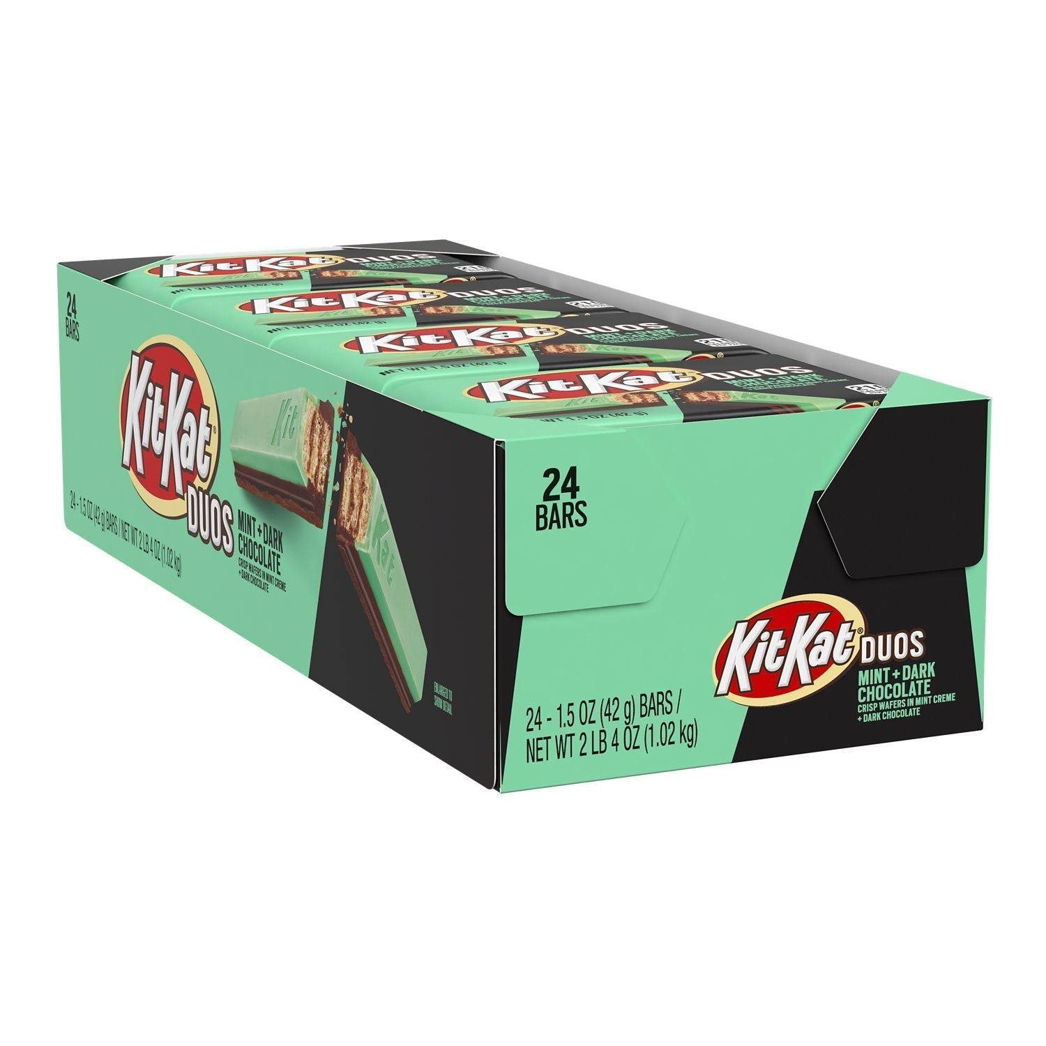 Kit Kat Duos Mint + Dark Chocolate Bar 42 g (24 Pack) -