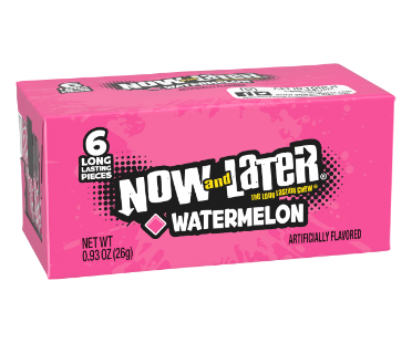 Now and Later 6-Piece Watermelon  Candy 26 g (24 Pack) - D58