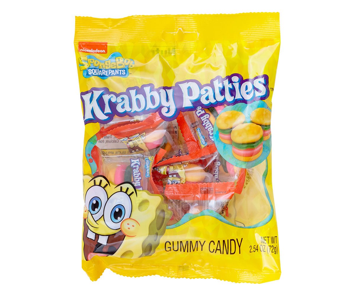Spongebob Squarepants Gummy Krabby Patties Peg Bag 72 g (12 Pack) -