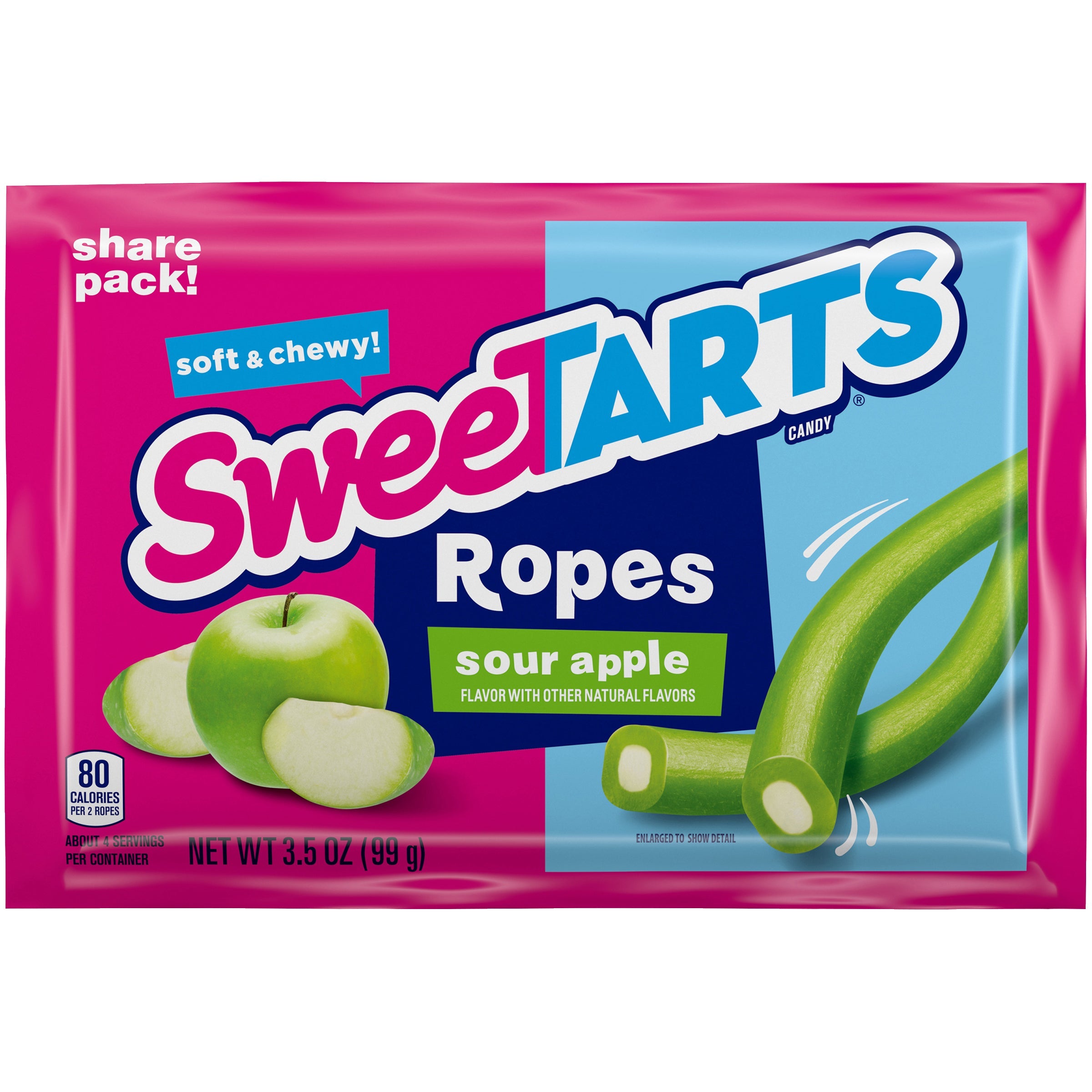 SweeTarts Ropes Sour Apple 99 g (12 Pack) -