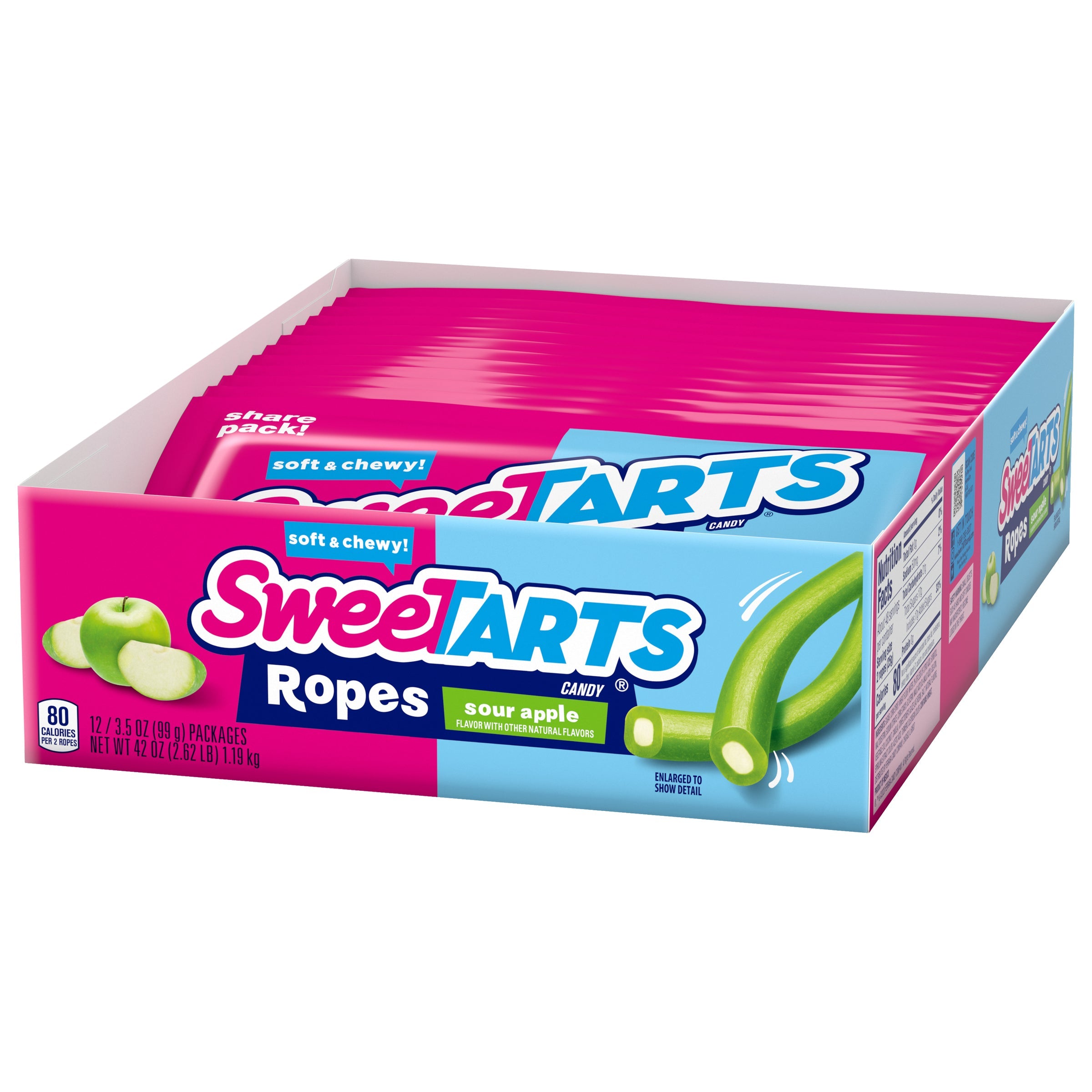 SweeTarts Ropes Sour Apple 99 g (12 Pack) -