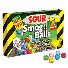 Toxic Waste Sour Smog Balls Theatre Box 100 g (12 Pack) - F18