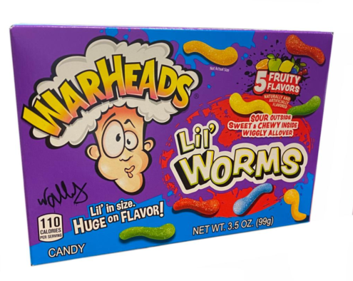 WARHEADS Lil' Worms Theater Box 99 g (12 Pack)  -  F29