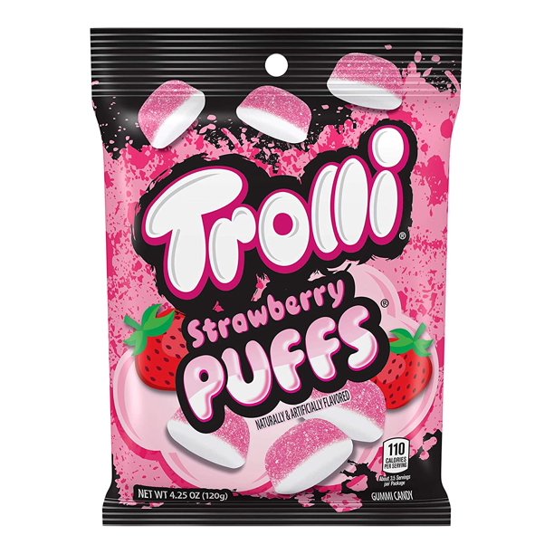 Trolli Strawberry Puffs 120 g (12 Pack) - Z3