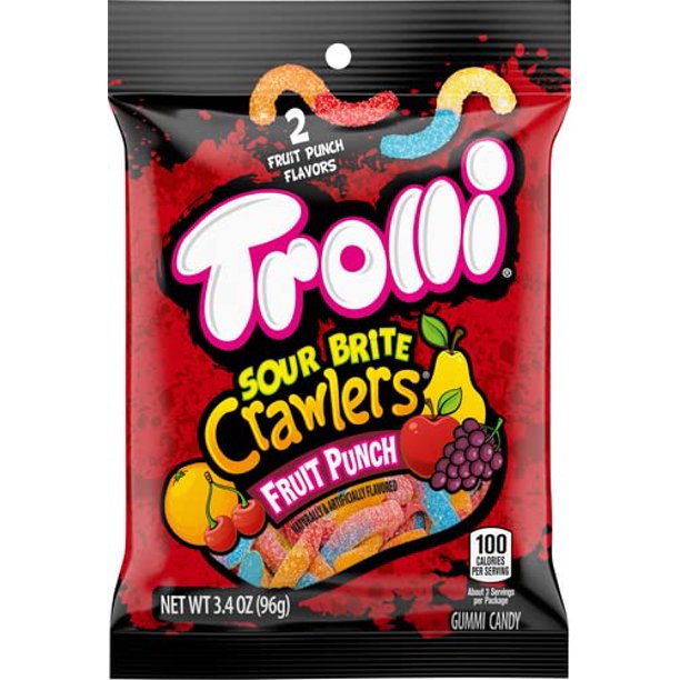 Trolli Sour Brite Crawlers Fruit Punch 96 g (12 Pack) - F22