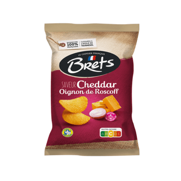 Bret's Chips Cheddar et Oignon de Roscoff 125g (10 pack) -
