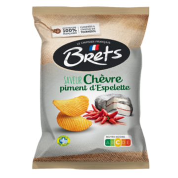BRET'S Chips Chevre Piment  125g  (10 pack)  - K1