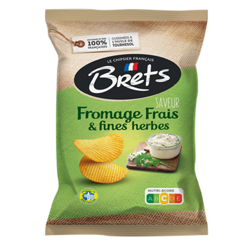 Bret's Chips Fromage frais et fines Herbes 125g  (10 pack) - J5