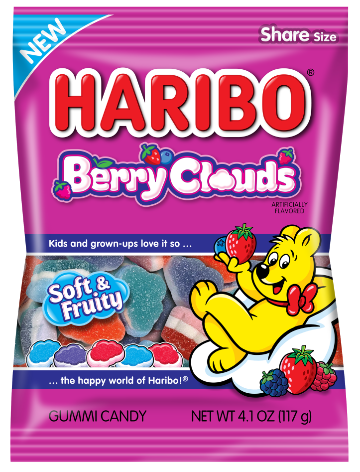 Haribo Berry Clouds Peg Bag 117 g (12 Pack) -
