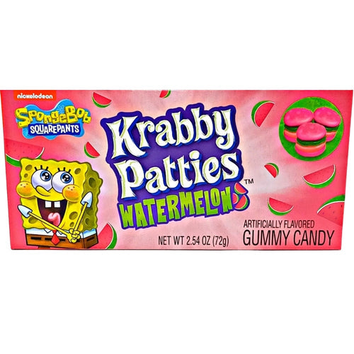 Spongebob Squarepants Gummy Krabby Patties Watermelon, Theater Box 72 g (12 Pack) - H51