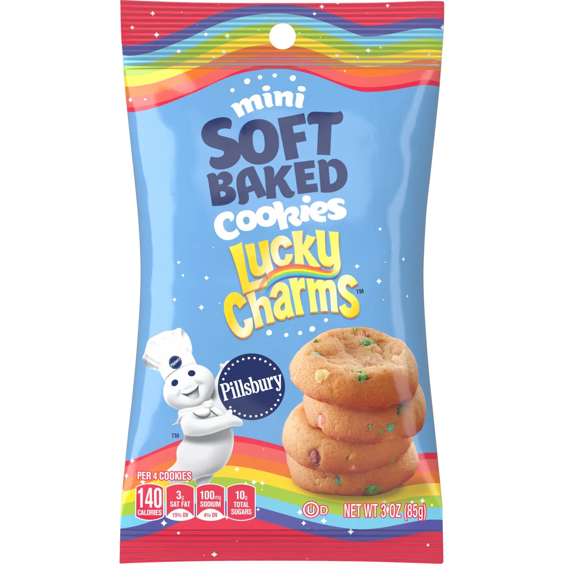 Pillsbury Soft Baked Lucky Charms Cookies 85g (6 pack) - A3